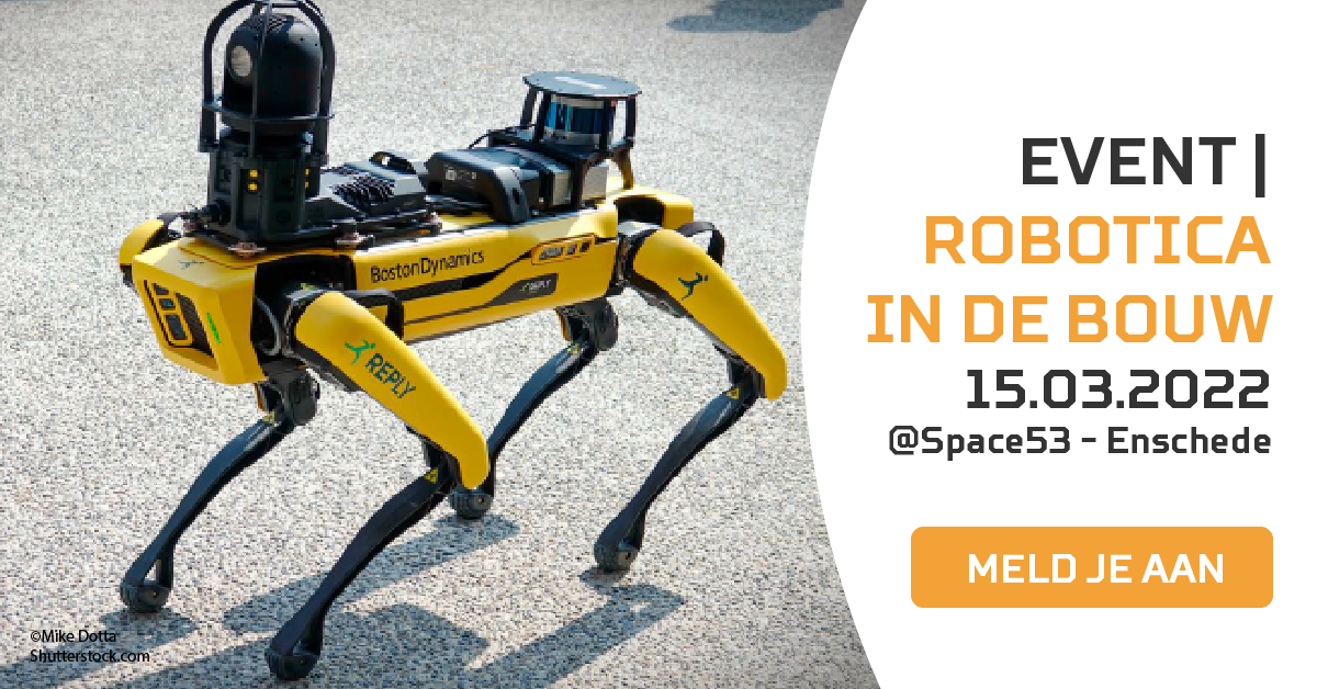 Meld je aan voor 'Robotica in de bouw' op 15 maart